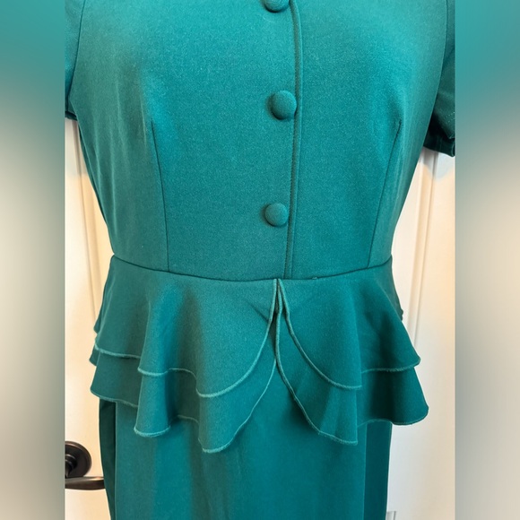 NWT AISIRE Women's 1940s Vintage Square Peplum Bodycon Cocktail Dress, Size XL - Picture 8 of 13
